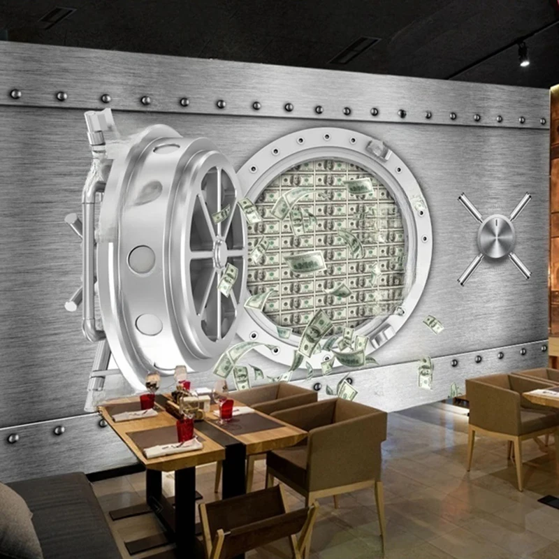 Customized Size Mural 3D Stereo Creative Industrial Style Wallpaper For Bar Restaurant Cafe Store Wall Painting Home Art Decor