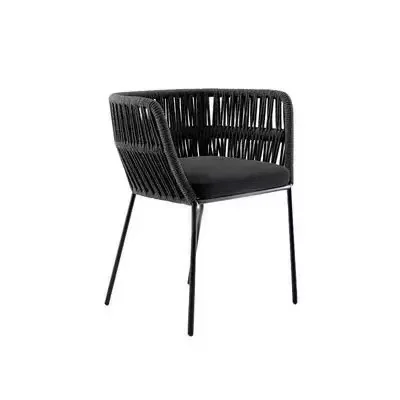 

#Outdoor Leisure Solid Wood Chair, Rope-woven, Garden, Balcony, Courtyard, Villa, Sun Protection, Nordic Wicker Chair