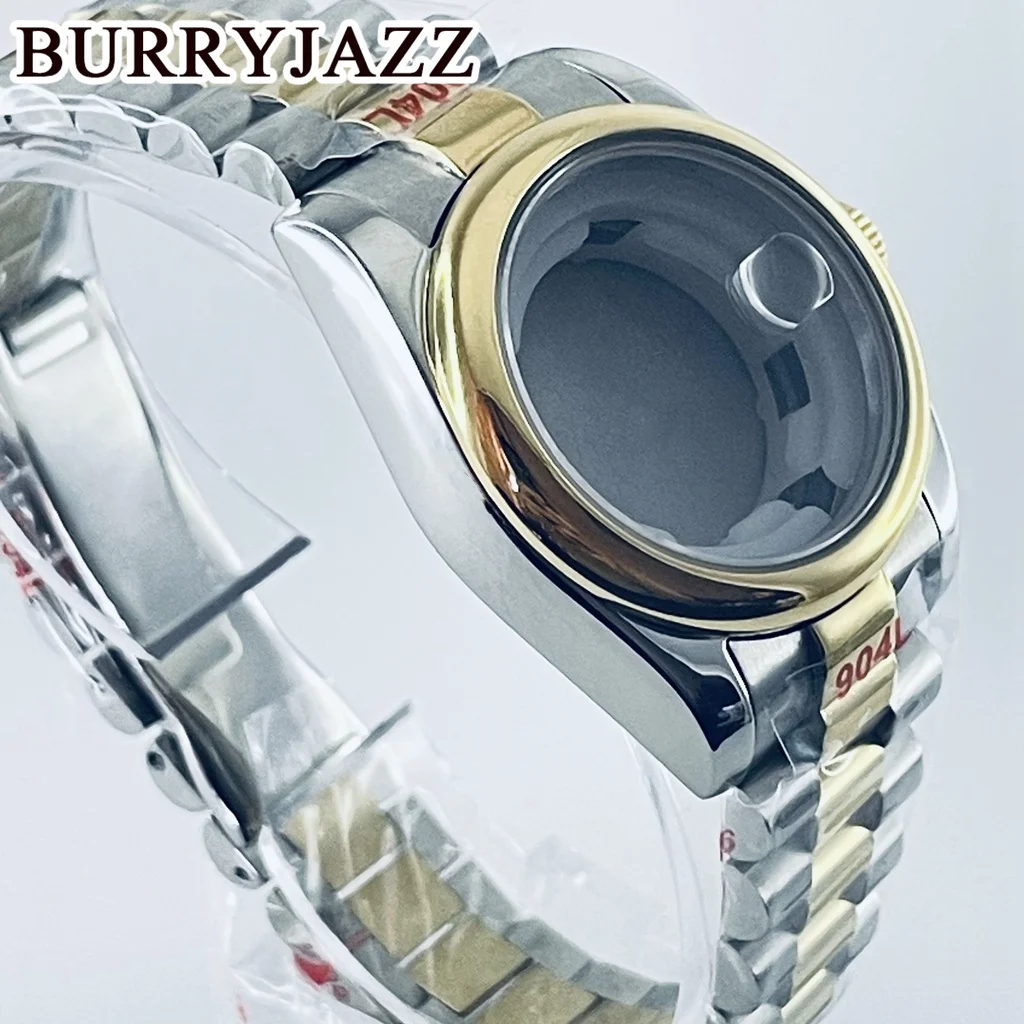 BURRYJAZZ 31 มม.NH05 NH06 นาฬิกา Silver Gold สแตนเลสสตีลพร้อม Sapphire Crysta กันน้ํา