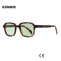 Trendy Acetate Polarized Shades For Men Tortoise Shell Rectangle Sun Glasses Women Driving Goggles UV Protection Oculos De Sol