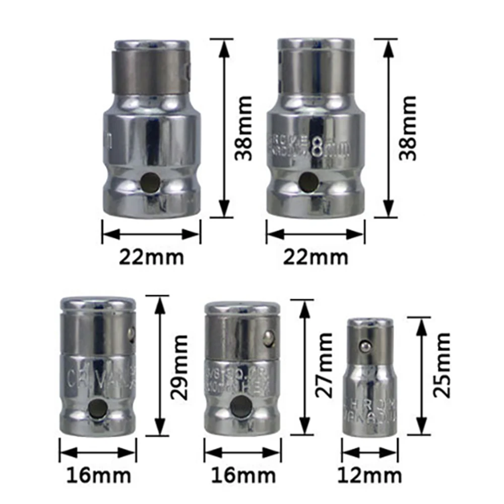 1/4" Square Drive To Hex Shank Socket Bits Converter Quick Release Screwdriver Holder Impact Socket Conversion Adapter Tool