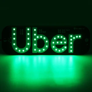 Lâmpada indicadora do pára-brisas do carro, luz do pára-brisa, luz do sinal do brilho, luzes da decoração, ajuste para Uber Cab, 12V 10 principais vendas assessorios uber - №10