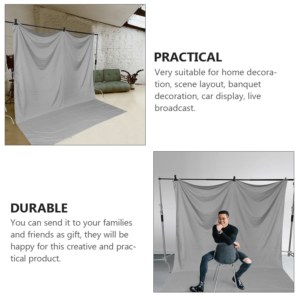 

1pc Grey Background Cloth Thickened Durable Fabric For Dining Table Cover Home Decor Photography Backdrop Scene Layout Prop