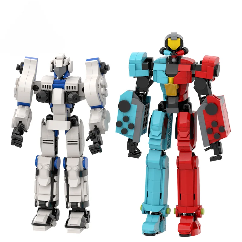 MOC Ideas Game Mech Model 2 in1 playstation 5meha Switched PS5 Robot Building Block Set giocattoli fai da te per bambini regalo di compleanno