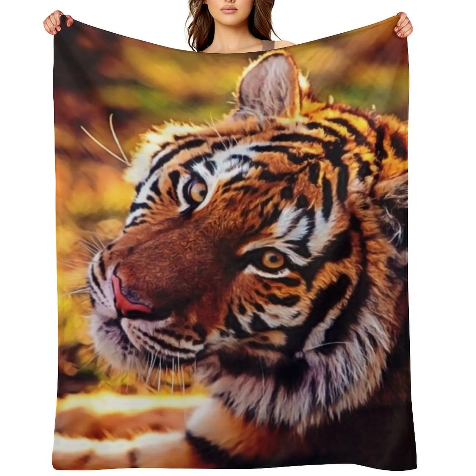 

Beautiful Tiger Throw Blanket Extra Large Throw Quilt Decorative Sofas Luxury Throw Blankets