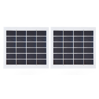 2Pcs DC 6V 2W Solar Panel High Transfer Monocrystalline Solares Panels Battery Charger Kit For Outdoor Camping RV Yacht Light