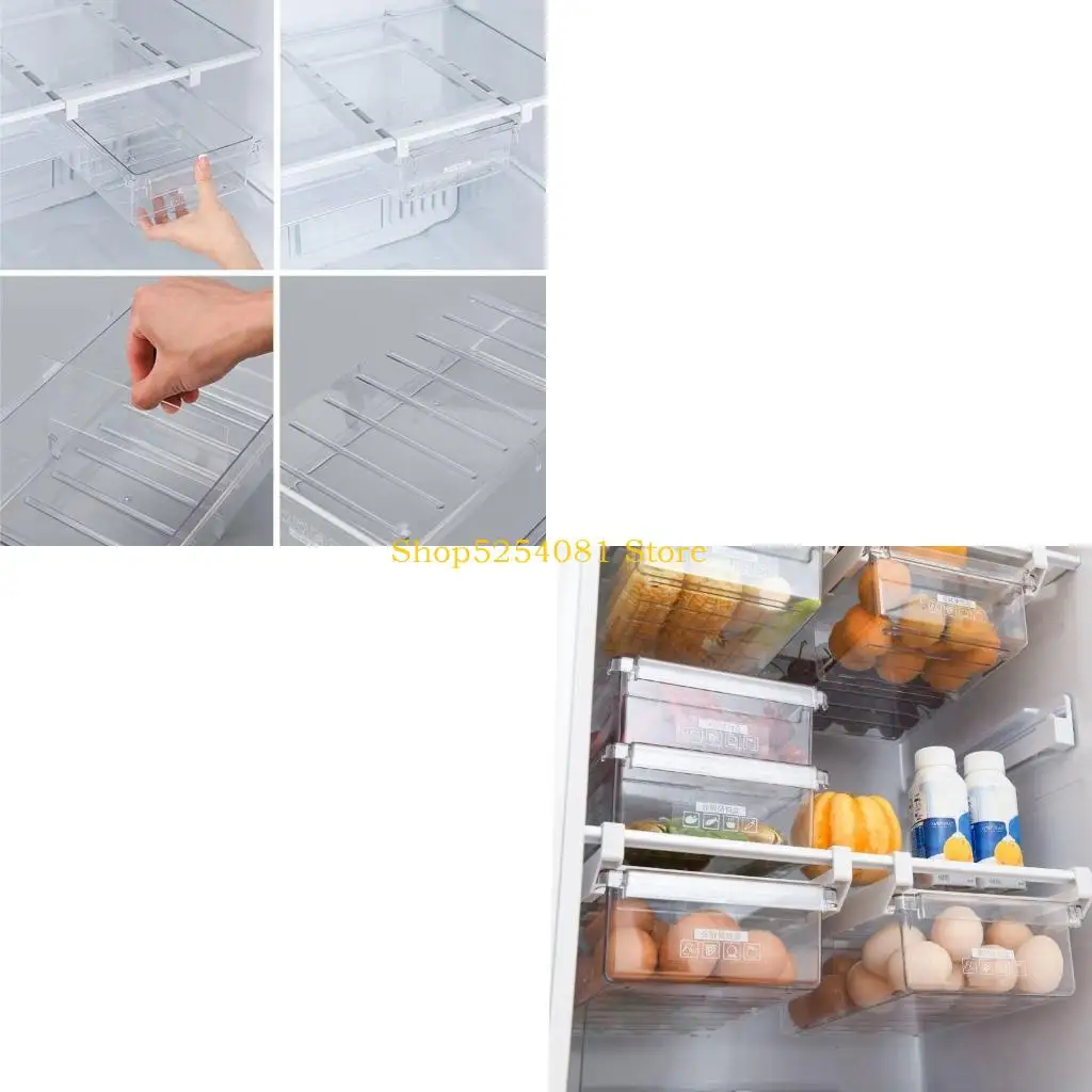AXYC Kitchen Fridge Freezer Space Saver Drawer Refrigerator Storage Box