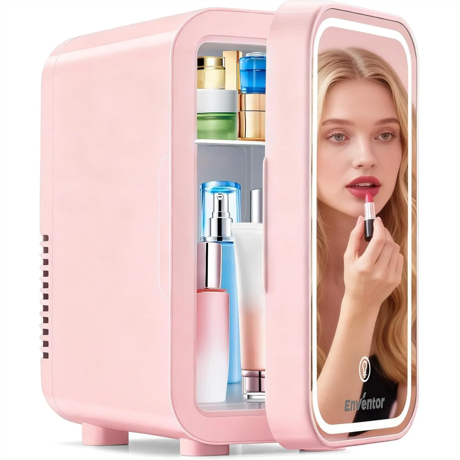 

Mini Skincare Fridge 6L for Bedroom, Portable Beauty Fridge with LED Mirror & Dual Cooling Warming, Compact Cooler for Dorm
