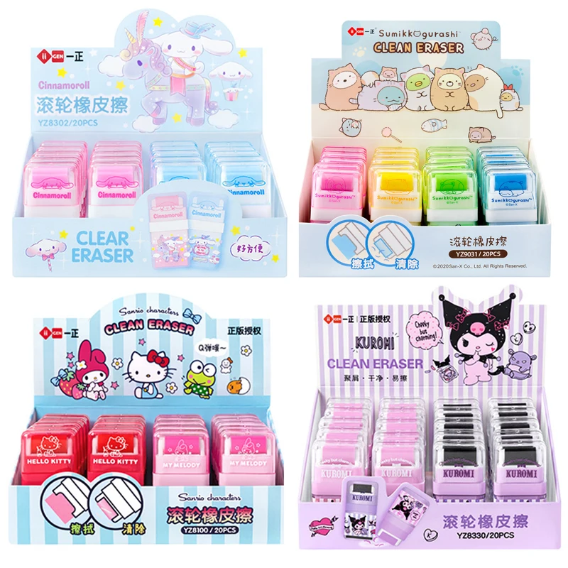 Anime Sanrio Hello Kitty My Melody Rubber Eraser Cartoon Student Stationery Erasers School Office Supplies Wholesale Kids Gift