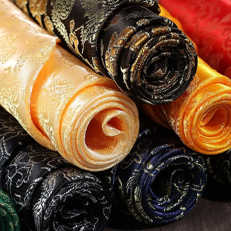 Dragon Pattern Brocade Jacquard Fabric By Meters for Clothes Decoration Costumes Handicraft Diy Sewing Needlework Cloth Green