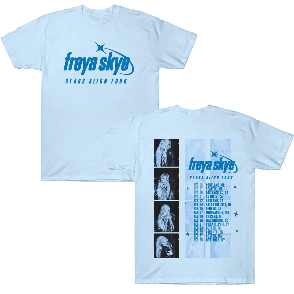 Freya Skye Stars Align Tour T-Shirt Freya Skye T-Shirt Sommertour 2026 T-Shirts Hochwertige Baumwolle Bequeme Kleidung Unisex Y2K – Detail 5