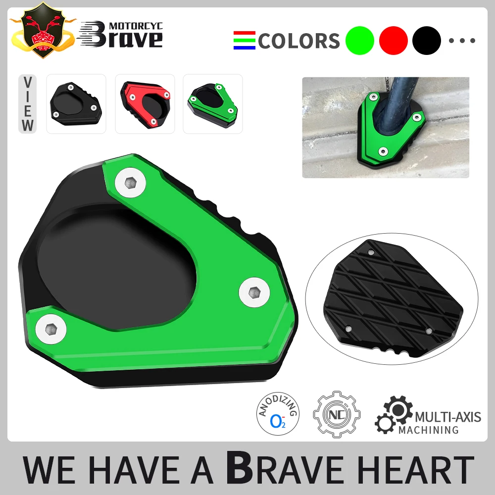

Motorcycle Foot Kickstand Side Stand Extension Pad For Kawasaki ZX-4R ZX-4RR zx 4r 4rr 2023 2024 2025