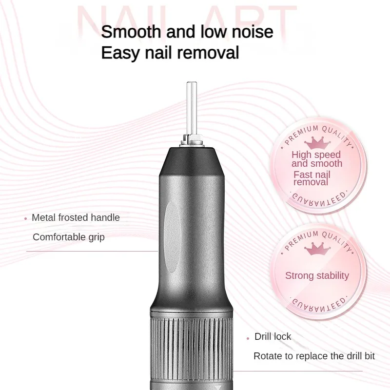 Perceuse à ongles sans fil avec lampe UV et ensemble de limes à ongles 35000 tr/min perceuse à ongles Portable Rechargeable affichage LCD outils de manucure