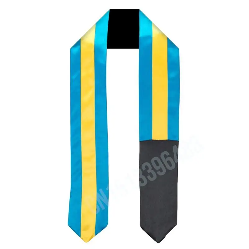 

Bahamas Flag Scarf Top Print Graduation Sash Stole International Study Abroad Adult Unisex Party Accessory