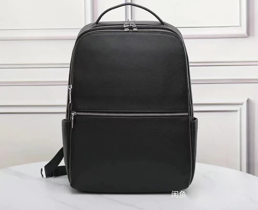 New Fashion Brand Cow Genuine Leather Men Backpacks Real Natural Leather Student Backpack Boy Luxury Business Laptop School Bag