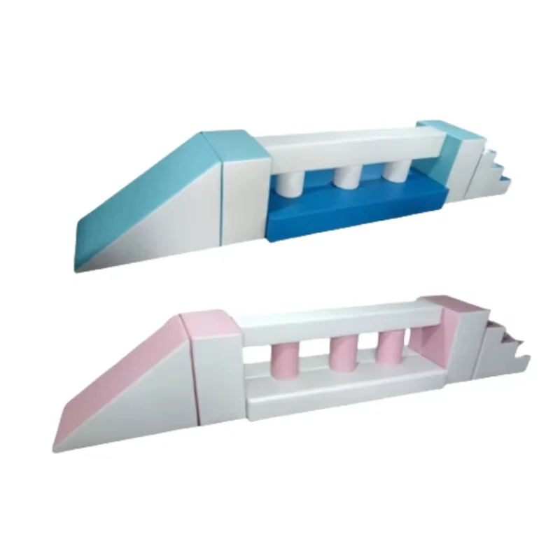 Children's Foam Gym Floor Balance Beam Gymnastics Pink Purple White Rainbow Soft Play Balance Beam Family Playground