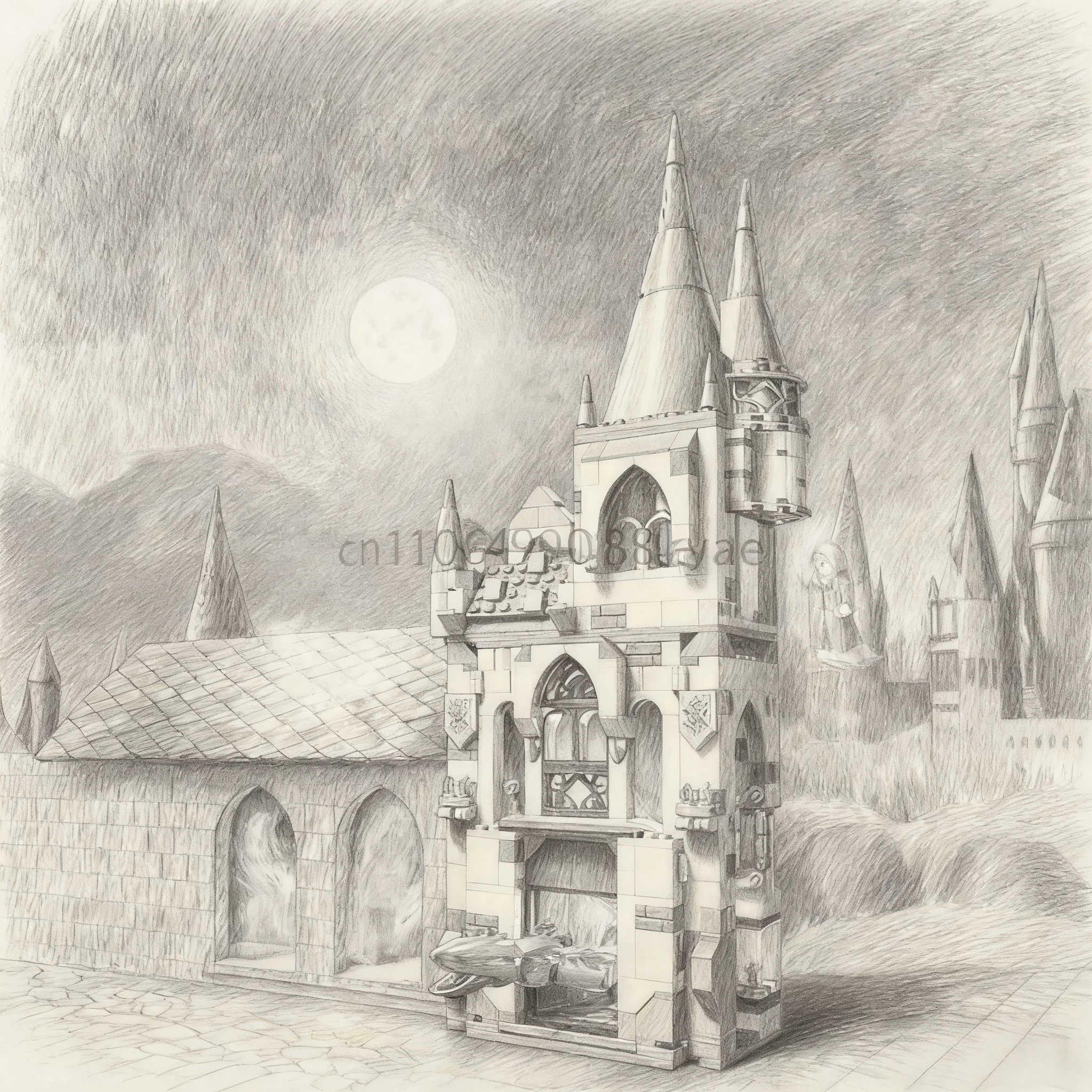 

Magic house demand room, 587 pieces, model Moc, building blocks, movie set, children's toys, boy birthday Christmas gifts