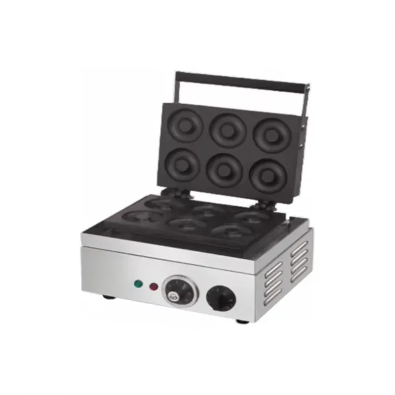 Electric Automatic Donut Maker Machine 6 Hole Commercial Kitchen Appliance Fast Mini Food Processor Easy Operation Baker