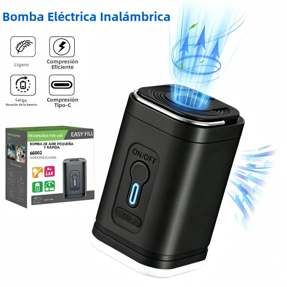 Mini bomba de aire portátil, bomba de colchón Sup inalámbrica con batería recargable, compresor eléctrico inalámbrico, inflador, bomba de vacío para barco de PVC