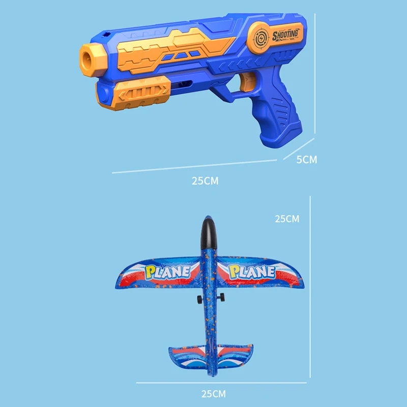 Jouets d'avion d'éjection de mousse pour enfants, avion d'extérieur en mousse pour garçons, planeur de vol à lancer à la main, jouets d'interaction Parent-enfant, cadeaux pour enfants