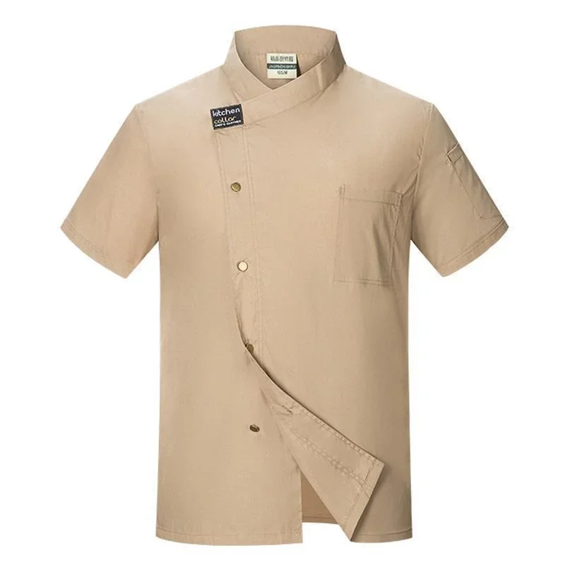 女性の半袖シェフジャケット通気性ベーキングレストランキッチン通気性シェフ制服女性