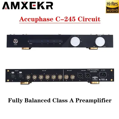 Accuphase C-245 Fully Balanced Class A Preamplifier Supports Balanced XLR Single Ended Input and Output Low Distortion Audio Amp