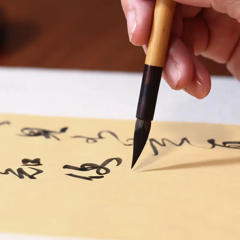 Specially made wolf hair, medium and small regular script, brush for copying scriptures, calligraphy, and running script