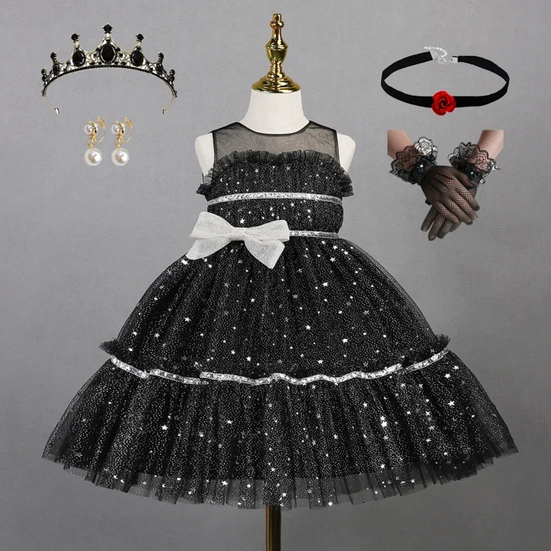 2024 الصيف طفلة فستان الحفلات الاطفال ملابس الأطفال أنيقة عيد ميلاد الأميرة الزفاف حفلة موسيقية ملابس رقص 1-14 سنة Vestidos