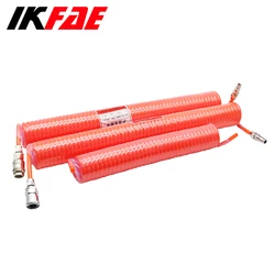 PU pipe 8mm x 5mm Polyurethane Air Compressor Hose Tube With EU/C Type Fitting Flexible Tool Connector Spring Spiral Pipe 8*5