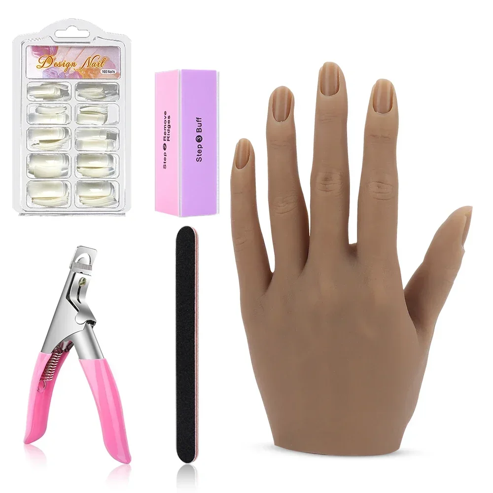 Nails Manicure Practice Hand Training Nail Practice for Acrylic Nails for Manicure Silicone Training Manicure