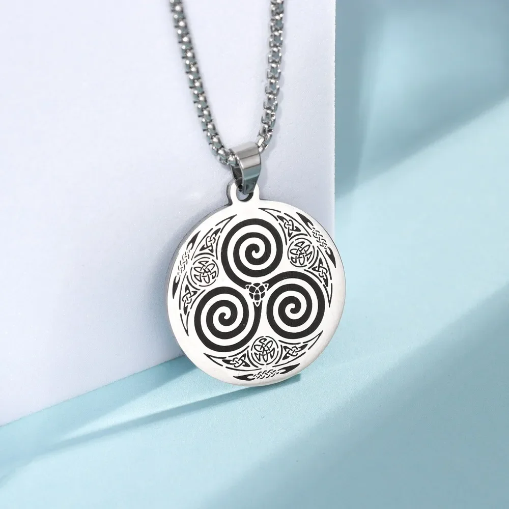 Trend Stainless Steel Nordic Viking Rune Pendant Charm Men's Necklace Fashion Christmas Valentine's Day Gift Protector Jewelry image 5