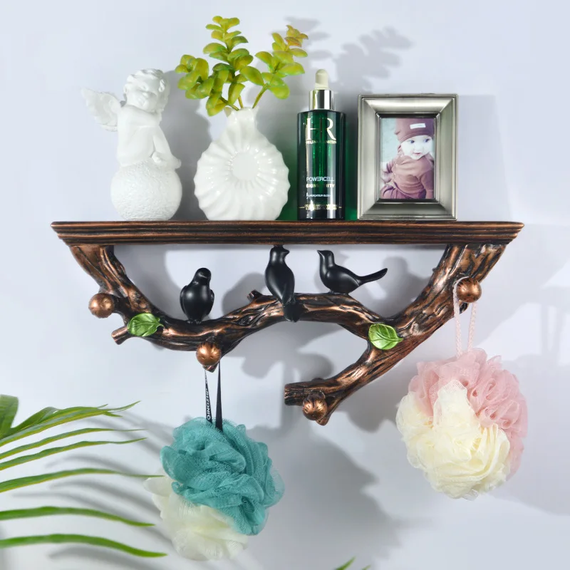 Bird wall decoration rack baffle free punching  hook  decoration entrance wall decoration