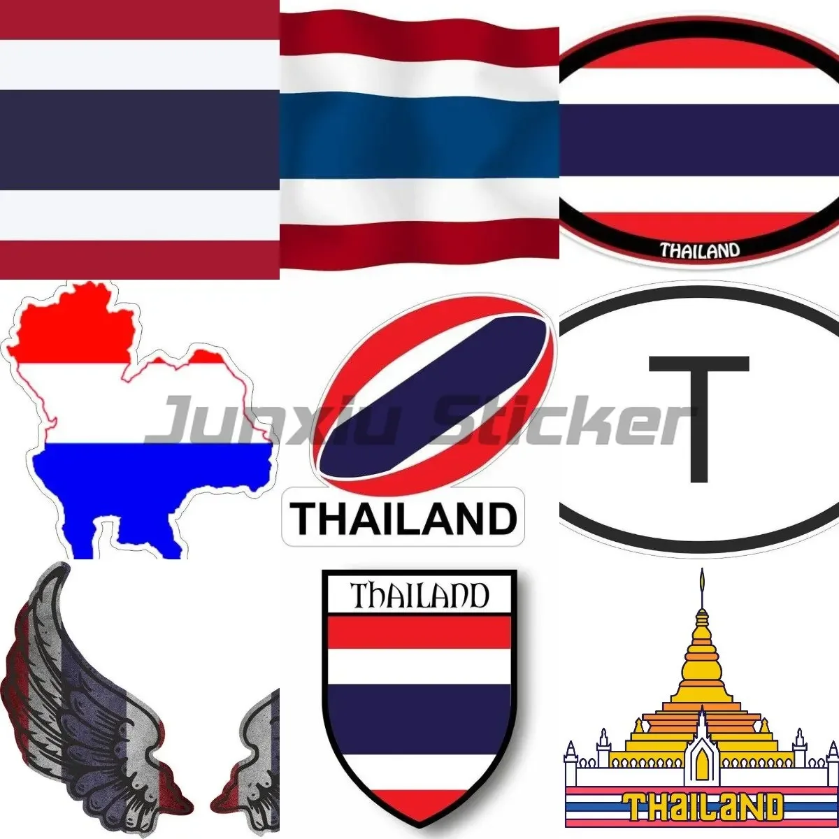 personalized art Stickers Thailand Flag  Country Code Map Motorcycle Vinyl Window Wrap Stickers Vinyl Sticker customizable