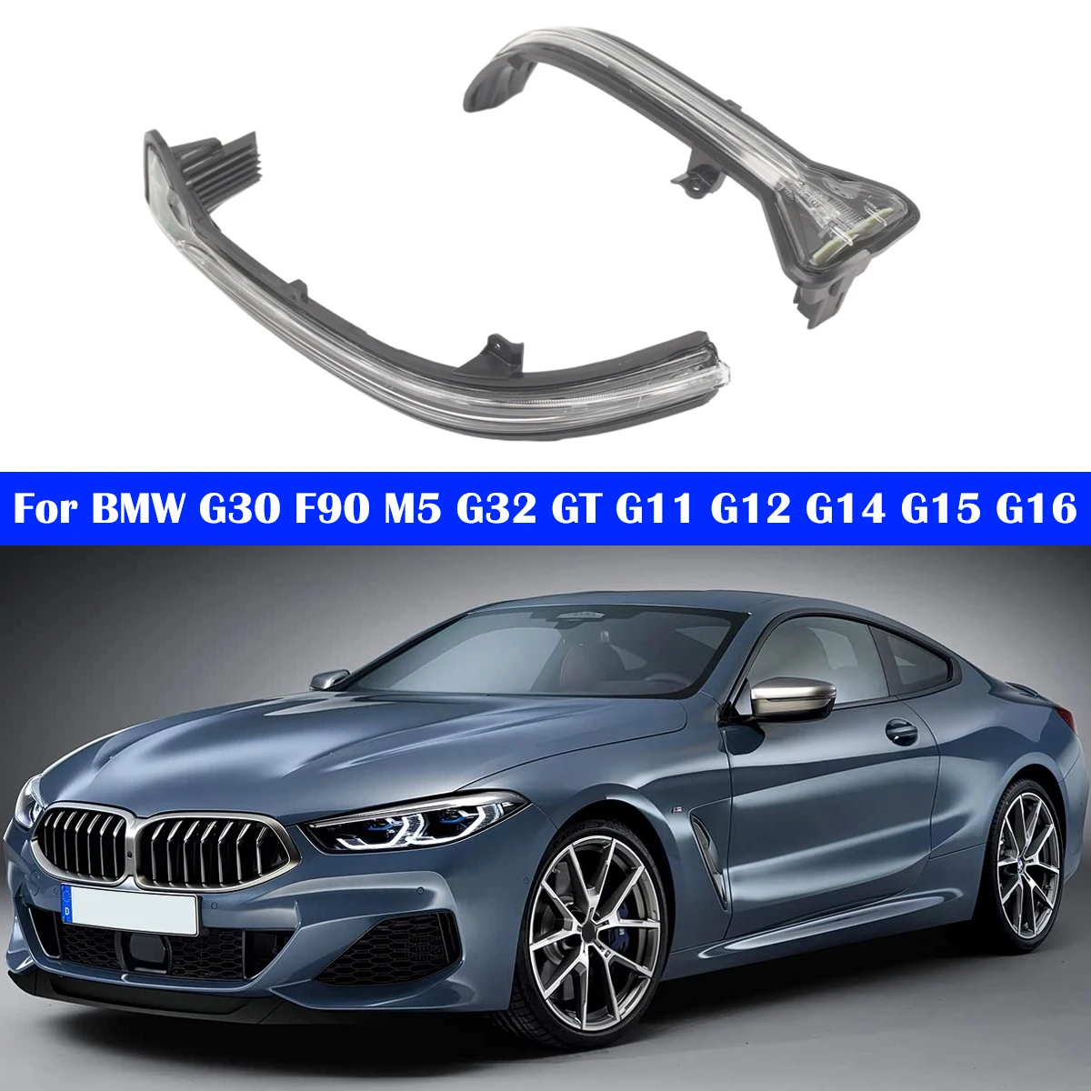 For BMW G30 F90 M5 G32 GT G11 LCI G12 LCI G14 G15 G16 F91 F92 F93 M8 LHD Left Right Mirrors Indicator Turn Signal Lights
