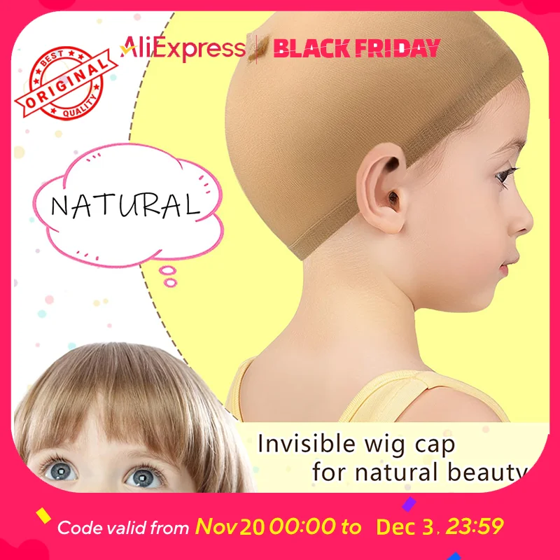 

Wig Caps for Halloween & Cosplay - Breathable Mesh Cap for Costume Parties - Seamless Hair Concealer​