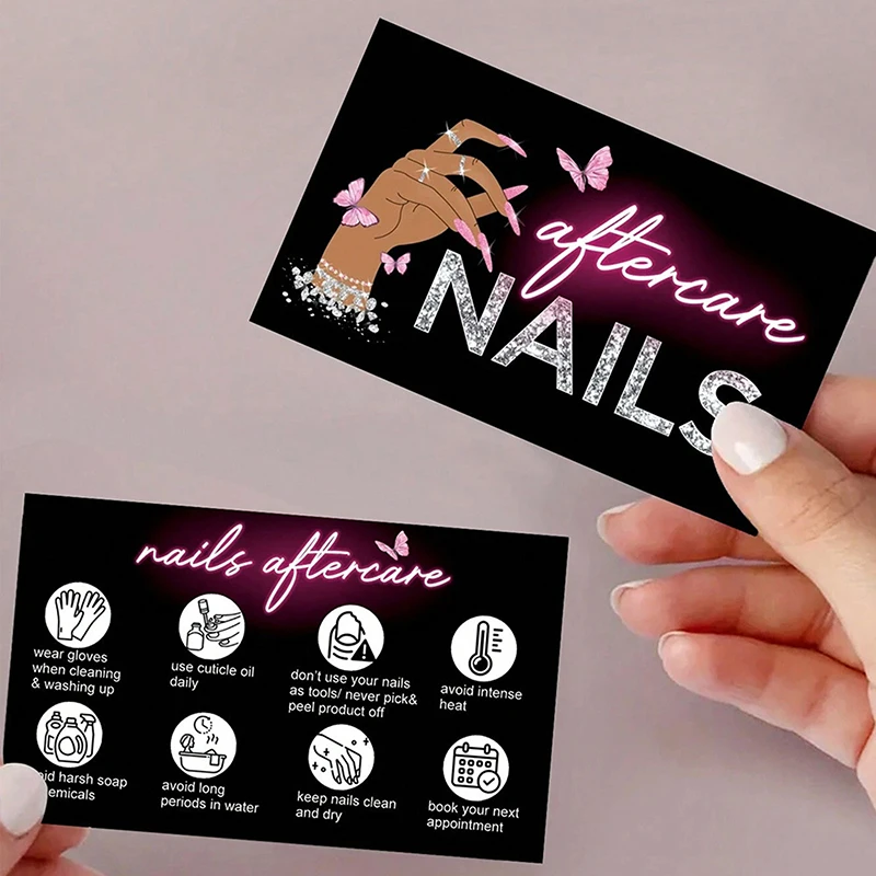 10/50pcs Nails Business Card Press On Nail Loyalty Paper Card Board Nail Discount Card Board Nails Accessories Tools