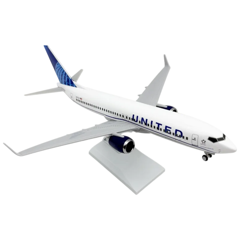 Boeing 737 United Airlines 1/200 Scale Resin 31cm, Model Airplane, Kids Collectible Toy, Adult Gift, Miniature Items, Aviation