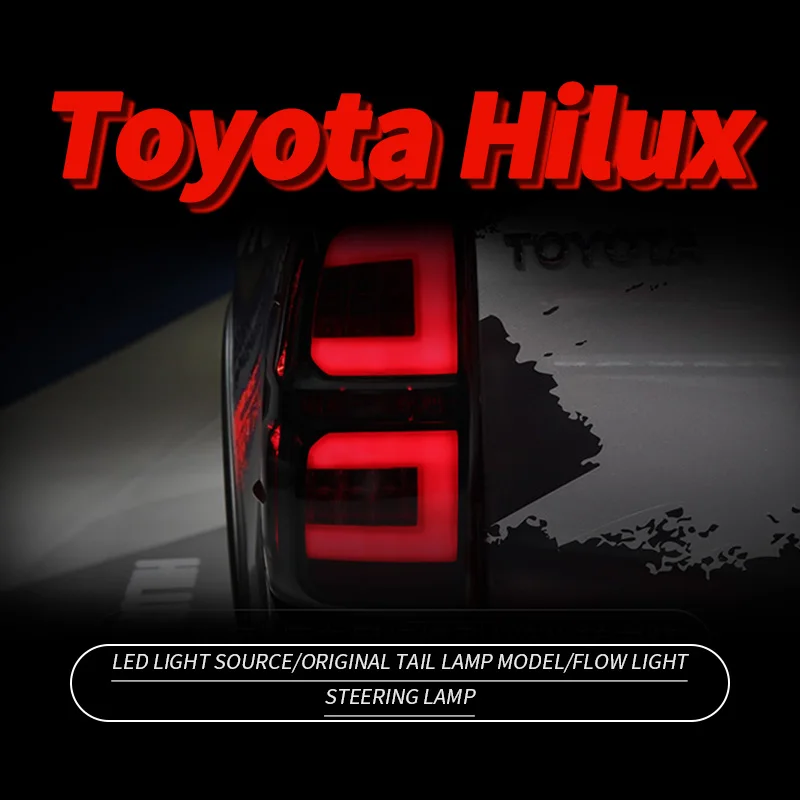 for Toyota HILUX VIGO 2004-2014 LED Rear Lamp Brake Reverse Back Light blinker DRL Car Accessories