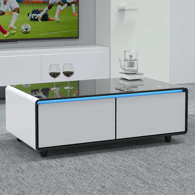 Home Furniture Smart Coffee Table With Refrigerator With Wireless Charging USB Charger Coffee Table Fridge