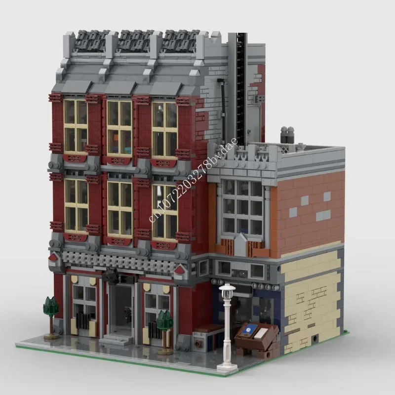 

2882PCS Customized MOC Modular Cat Cafe street view Model Building Blocks Bricks Children birthday toys Christmas gifts