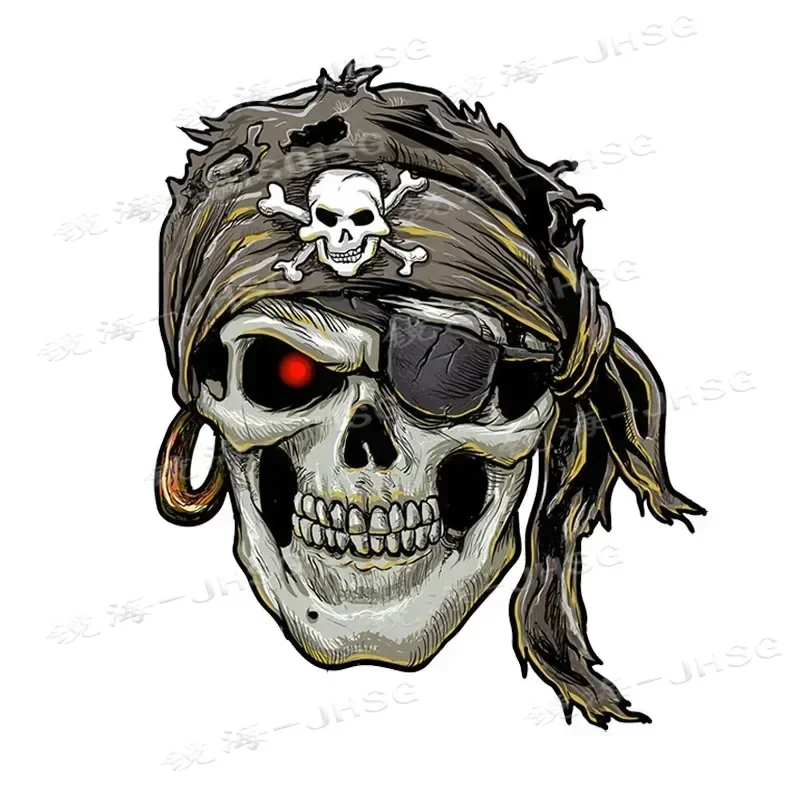 

Waterproof Vinyl Motorcycle Decal - Pirate Skeleton Motorcycle Sticker