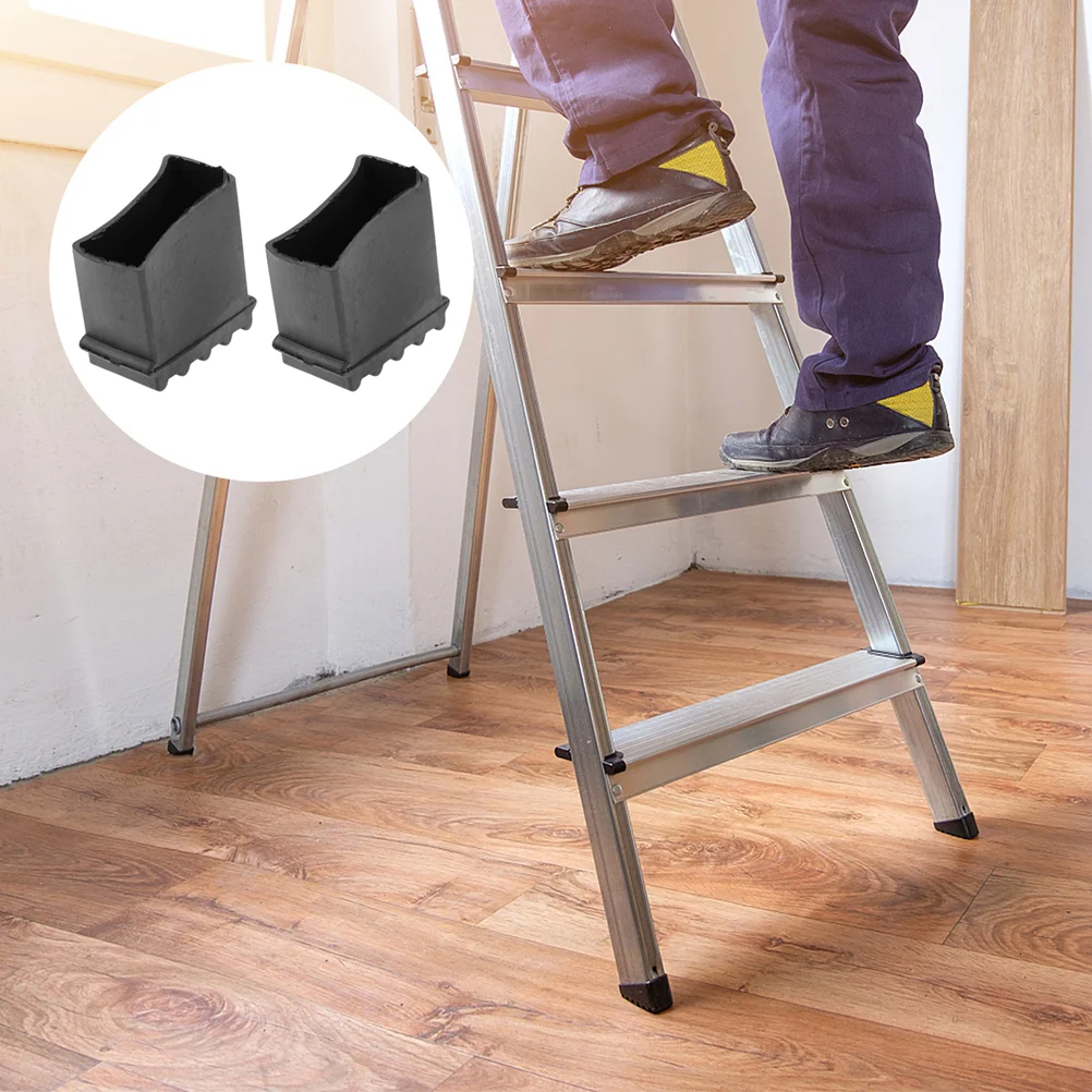 2 Pcs Floor Mat Step Ladder Aluminum Foot Folding Extension Stop Protectors for Feet Pads Chair Legs