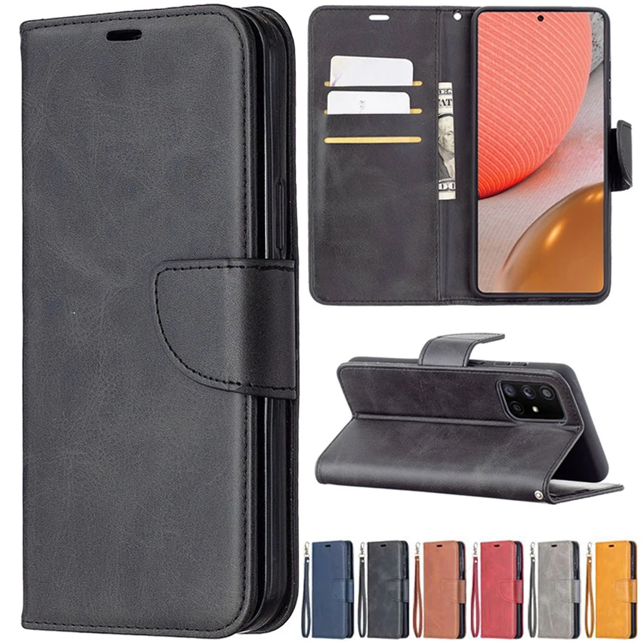 Wallet Leather With Card Slot Case For Samsung Galaxy A02S A03 Core A03S A12 A22 A32 A51 A52 A71 A72 S22 S21 S20 Plus Ultra FE