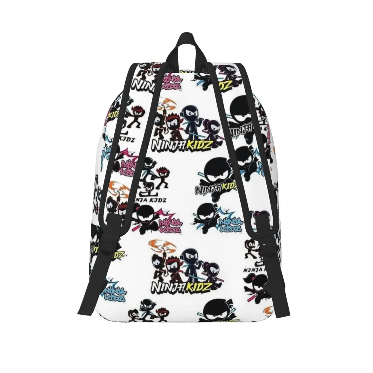 Ninja Kidz Cartoon Pack pour adolescents, cartable d\'école étudiant, sac à dos en toile, sac à dos du collège avec poche