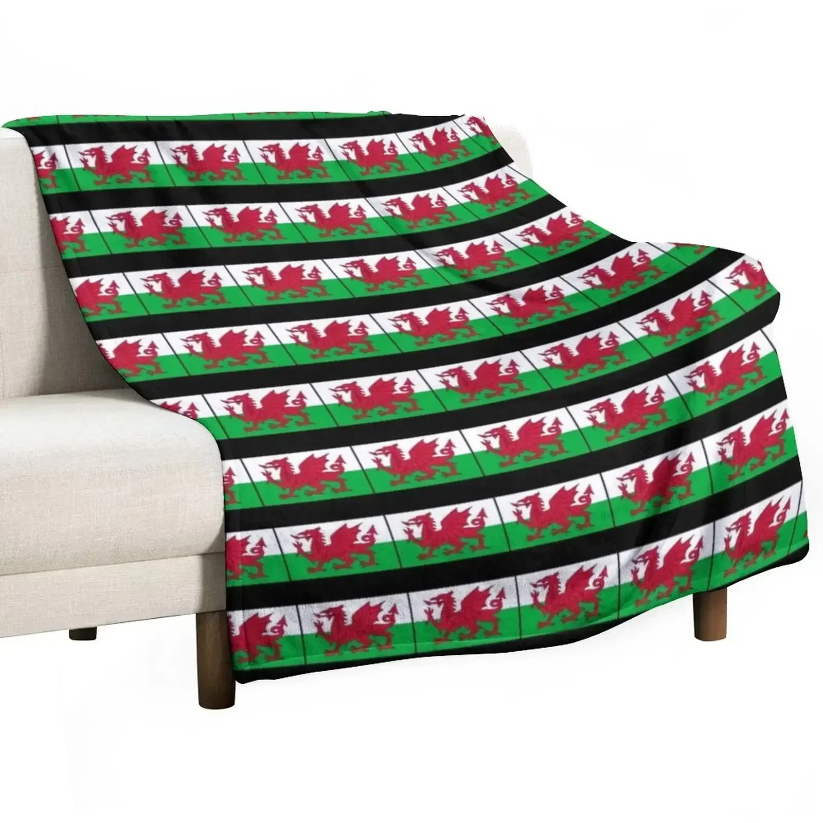 

Wales National Flag - Welsh Fan Sticker T-Shirt Bedspread Throw Blanket Summer Beddings Heavy Camping Blankets