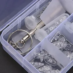 20sets Eyeglasses Nose Pads with Screwdriver Soft Silicone Air Chamber Glasses Anti-slip Nose Pad Replacement Repair Tools