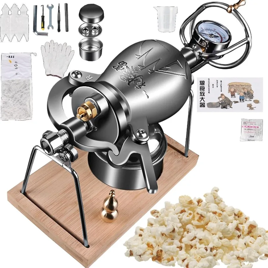 

Скороварка для попкорна Машина для попкорна с прецизионным манометром и устойчивым основанием для домашних вечеринок Идеально подходит для Lar