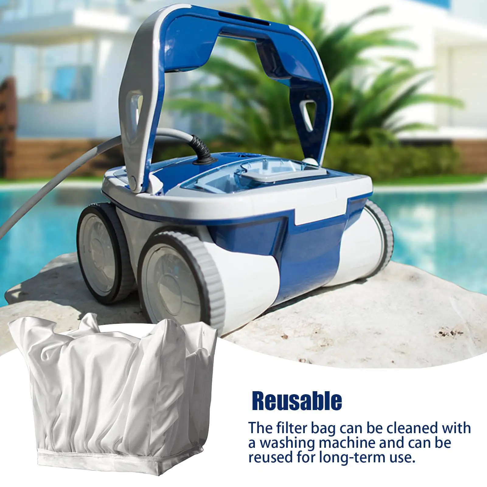 Pool Cleaner Replacement Fine Filter Bag Compatible For Robotic Pool Filter Cleaner Fine Mesh Filter Replacement Bag