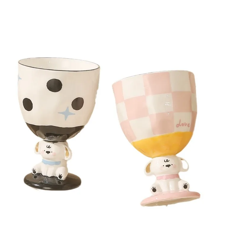 クリエイティブ子犬マグセラミックマグかわいい漫画背の高いマグアイスクリームカップ水マグコーヒーマグコーヒーカップ