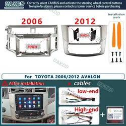 도요타 2006 아발론용 자동차 라디오, 안드로이드 DVD, GPS, CD 스테레오 오디오 화면, 대시보드 플레이어, 내비게이션 케이블 하네스 프레임, 9 인치